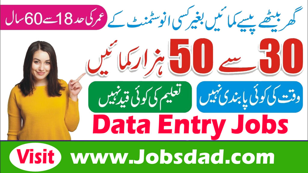 Data Entry Jobs in Pakistan 2025 | Daily Salary